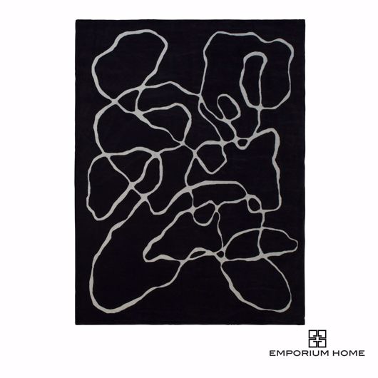 Picture of SQUIGGLE RUG-BLACK/IVORY