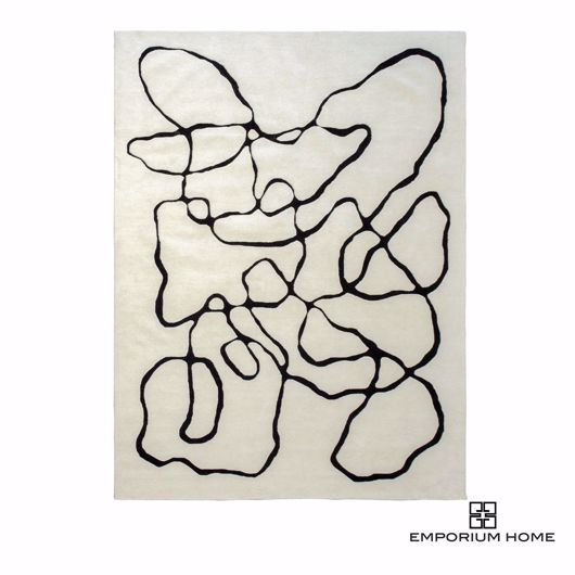 Picture of SQUIGGLE RUG-IVORY/BLACK