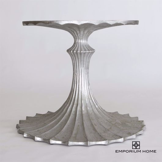 Picture of FLUTE TABLE BASE-SILVER LEAF-34"
