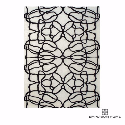 Picture of MOTH RUG-IVORY/BLACK