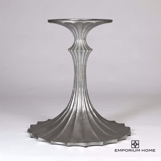 Picture of FLUTE TABLE BASE-SILVER LEAF-26"