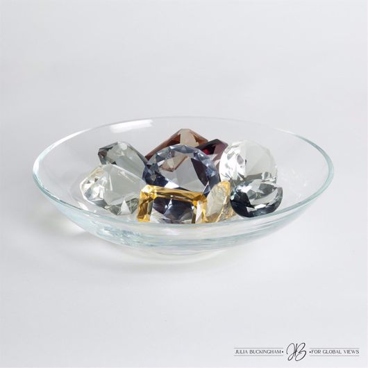 Picture of CLEAR BOWL WITH 9 OXFORD JEWELS-1 OF EACH COLOR