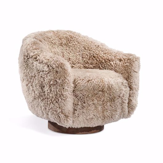Picture of SIMONE SWIVEL CHAIR - MOREL TAUPE