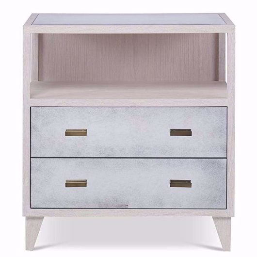Picture of ORALIA BEDSIDE TABLE - WHITE RUSTIC PINE