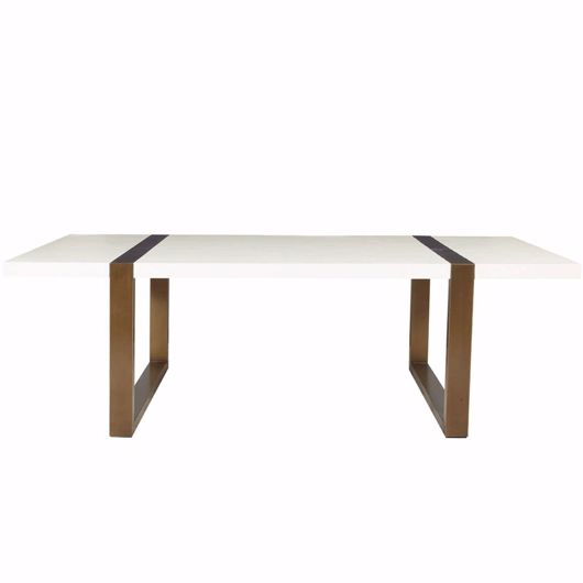Picture of MERCER DINING TABLE - SMOOTH WHITE GESSO