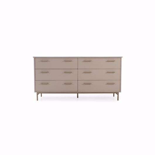 Picture of MUNRO 6-DRAWER LEATHER DRESSER