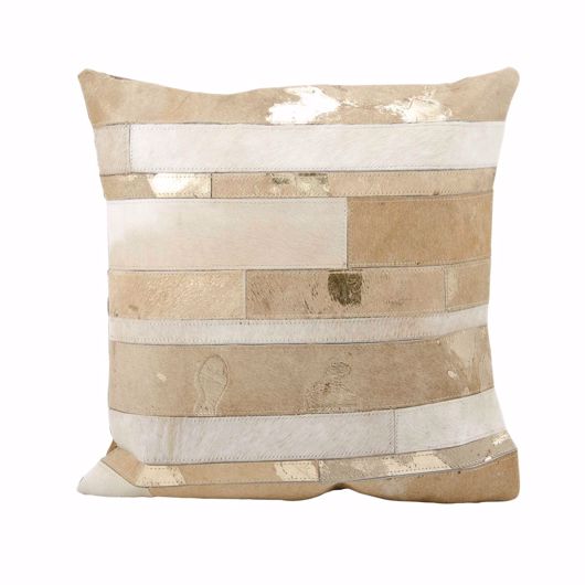 Picture of S1160 LEATHER HIDE THROW PILLOW