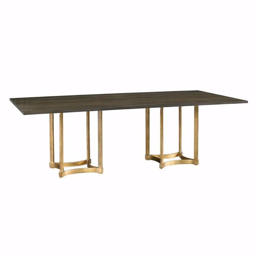 Picture of STELLA GOLD RECTANGULAR DOUBLE PEDESTAL DINING TABLE
