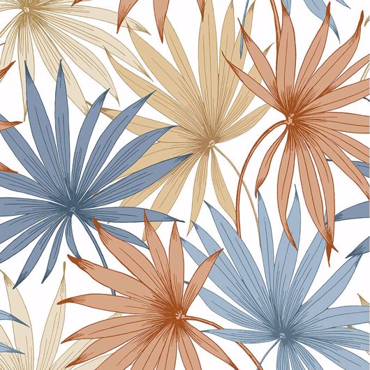 Picture of TROPIC PALM TOSS PEEL-AND-STICK LUXE HAVEN WALLPAPER